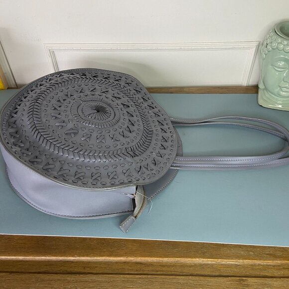 Anthropologie Woven Faux Leather tote purse - Picture 3 of 14